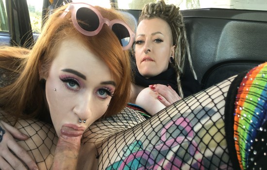FakeTaxi – Azura Alii, Piggy Mouth – Filthy ass fucking threesome
